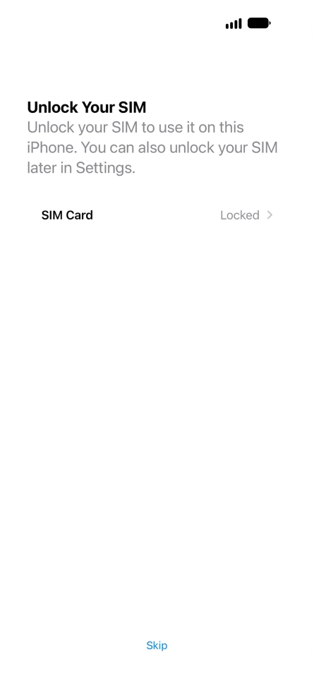 Press SIM Card.