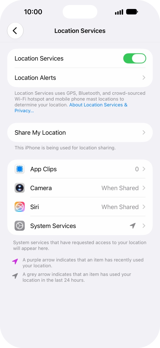 Press the required app.