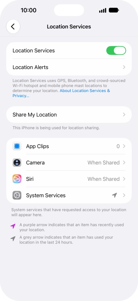 Press the required app.