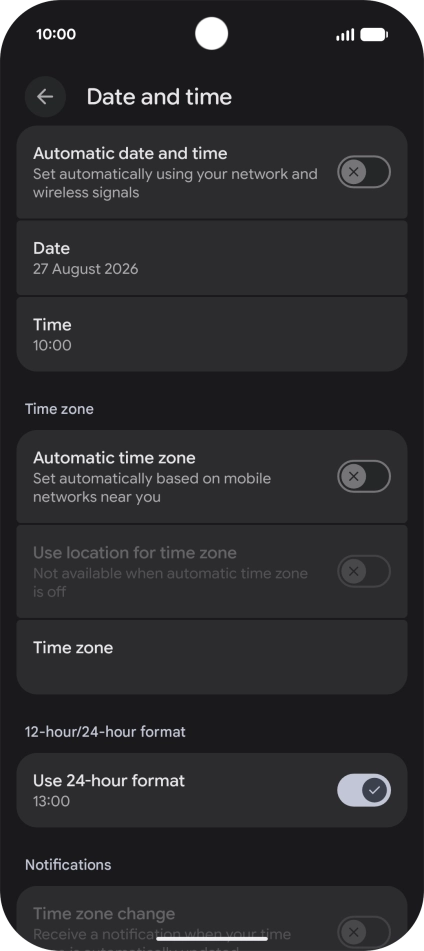 Press the indicator next to 