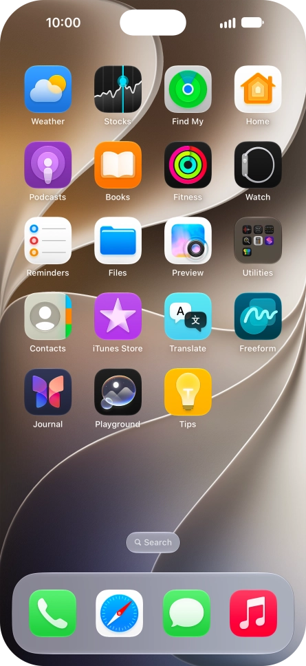 Press and hold anywhere on the home screen.
