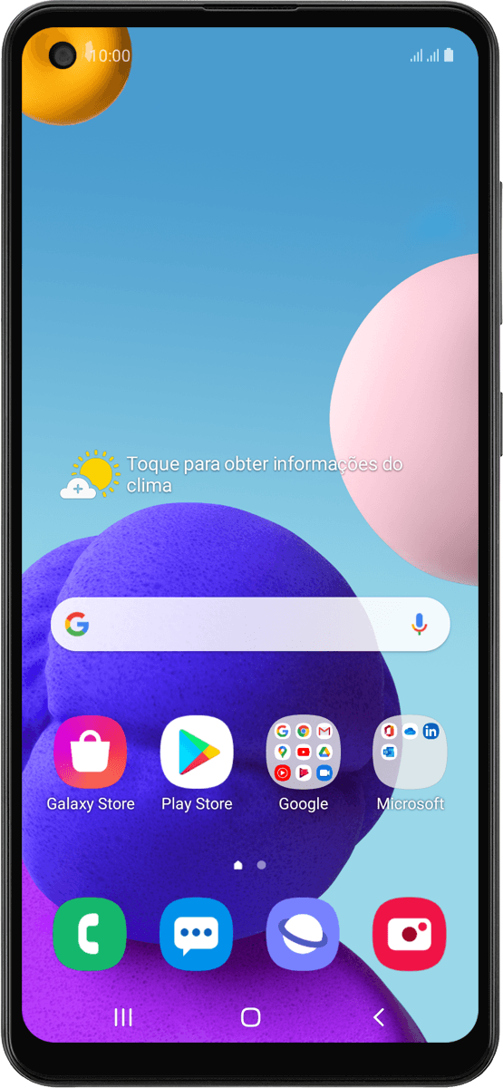Samsung Galaxy A21s (Android 10.0) Guia de Aparelhos - Ajuste a data e a  hora - Oi