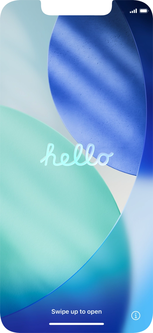 Slide your finger upwards starting from the bottom of the screen.