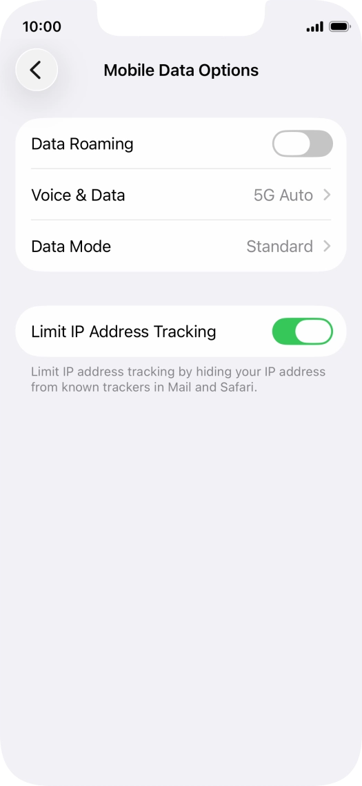 Press the indicator next to 