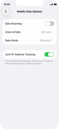 Press the indicator next to 