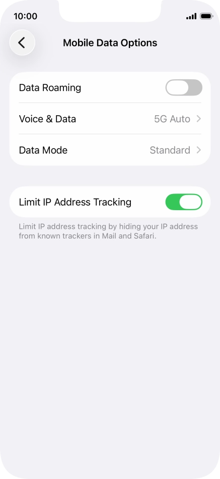 Press the indicator next to 