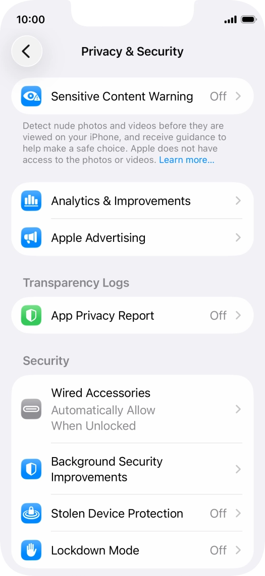 Press App Privacy Report.