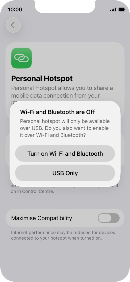 If Wi-Fi is turned off, press Turn on Wi-Fi and Bluetooth.