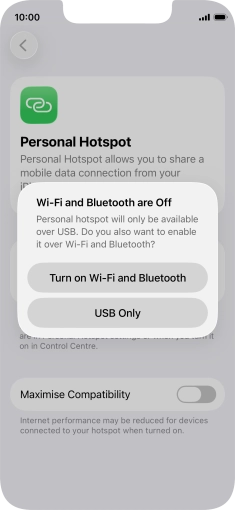 If Wi-Fi is turned off, press Turn on Wi-Fi and Bluetooth.