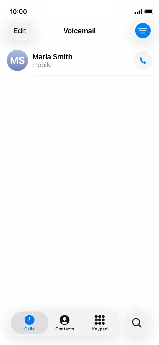 Press the required message.