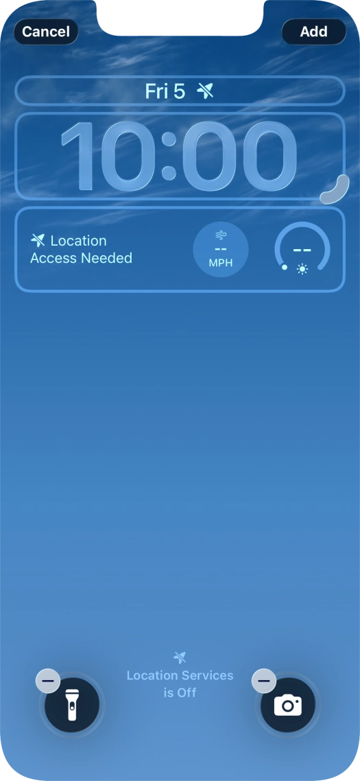 To customise the way the lock screen date is displayed, press the date widget and follow the instructions on the screen to find the required widget display mode.