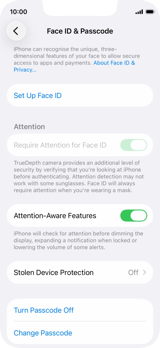 Press Turn Passcode Off and key in the phone lock code.