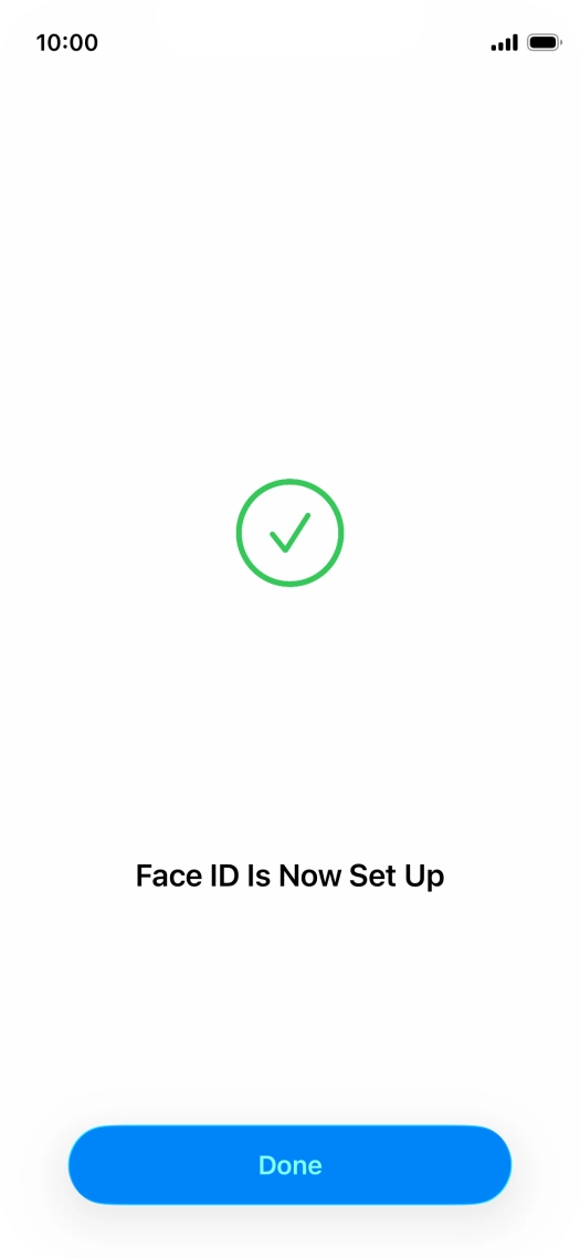 Press Done. If you haven't previously selected a phone lock code, key in a code of your own choice twice.