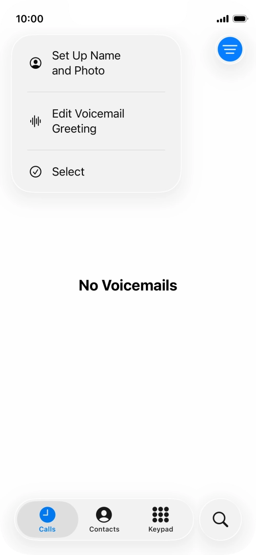 Press Edit Voicemail Greeting.