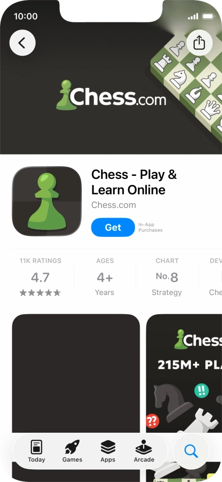 Press Get and follow the instructions on the screen to install the app.