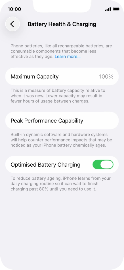 Press the indicator next to 