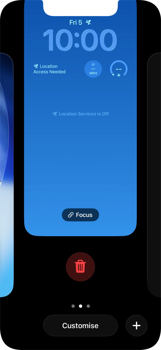 Press the delete icon.