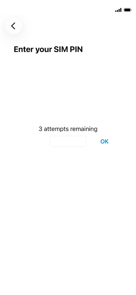 If your SIM is locked, key in your PIN and press OK. The default PIN is 1111.