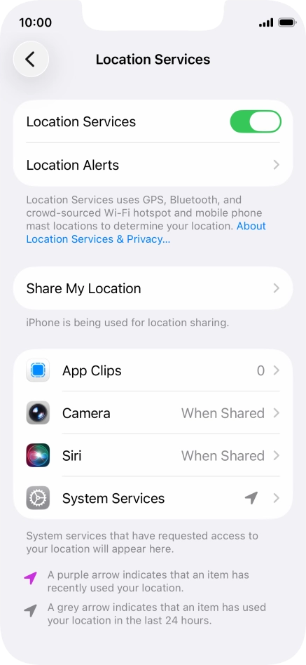 Press the required app.