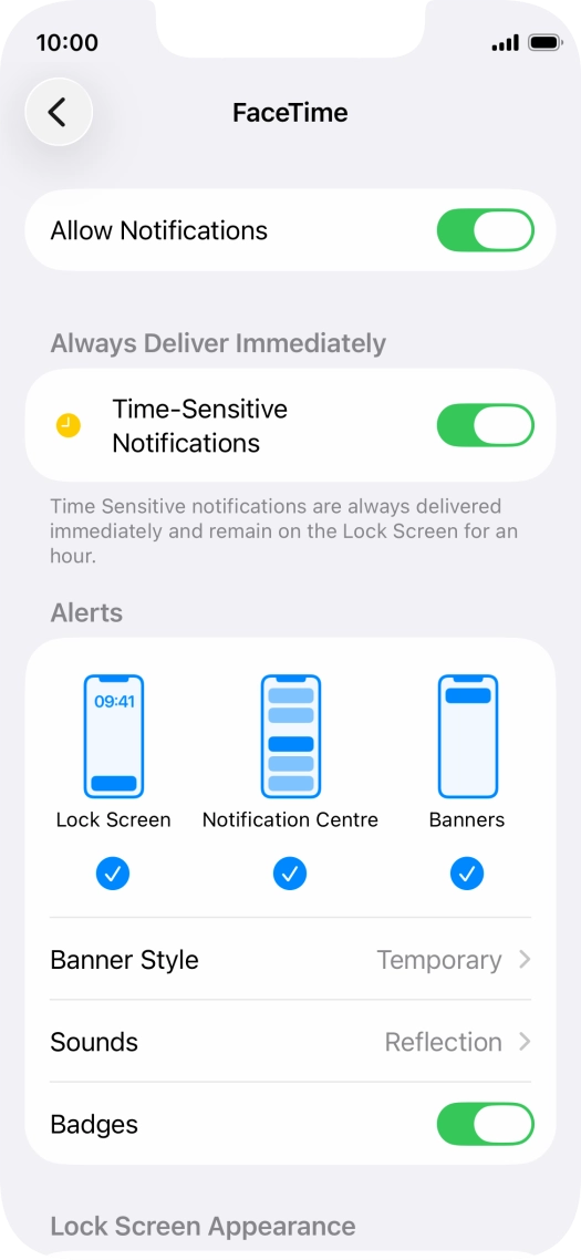 Press the indicator next to 
