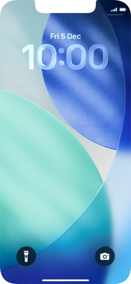 Press and hold anywhere on the lock screen.