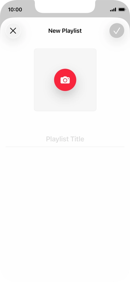 Press the text input field and key in a name for the playlist.