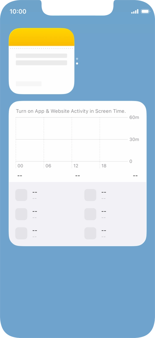 Press and hold the required Widget Stack.