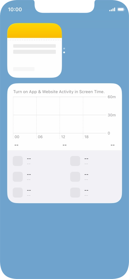 Press and hold the required Widget Stack.
