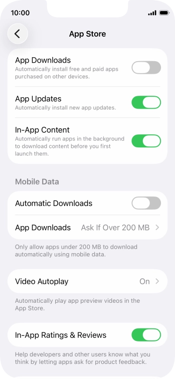 Press the indicator next to 