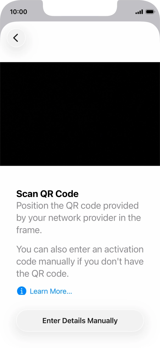 Place the QR code you've received inside the phone camera frame to scan the code.