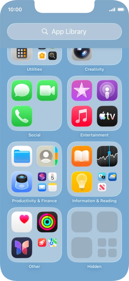 The app is now placed in the Hidden folder in the App Library.