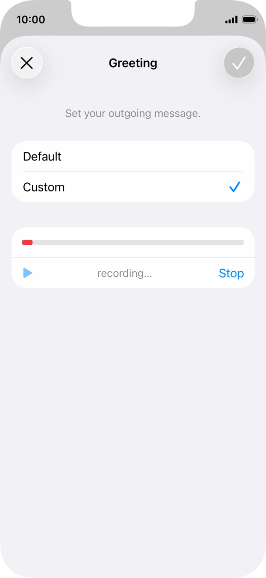 Press Stop to stop recording.