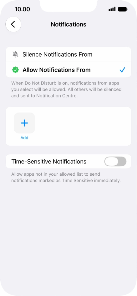 Press the indicator next to 