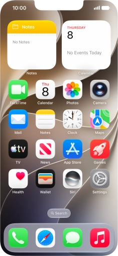 When the phone is turned on, you can always see the battery power level. The larger the coloured section of the battery icon, the more remaining battery power.