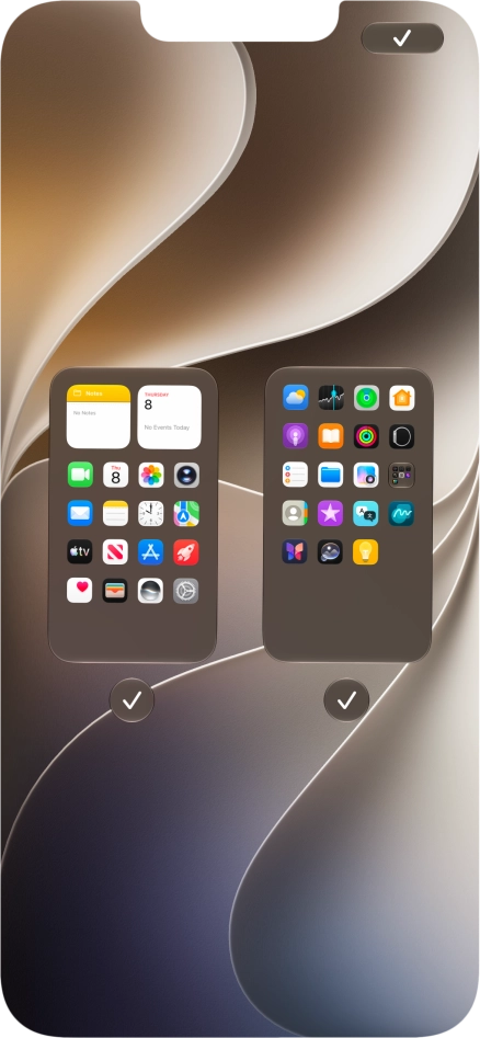 Press the confirm icon.