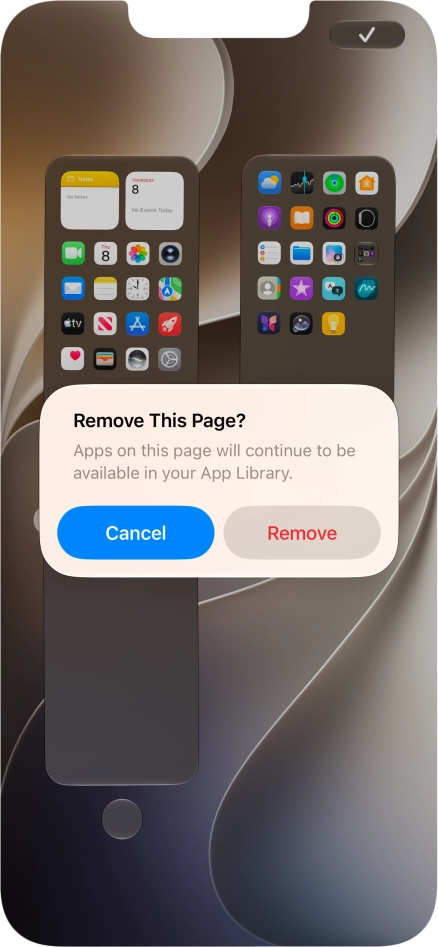 Press Remove.