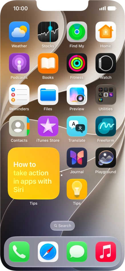 If you're using a Widget Stack: slide up or down on the stack to select the required widget.
