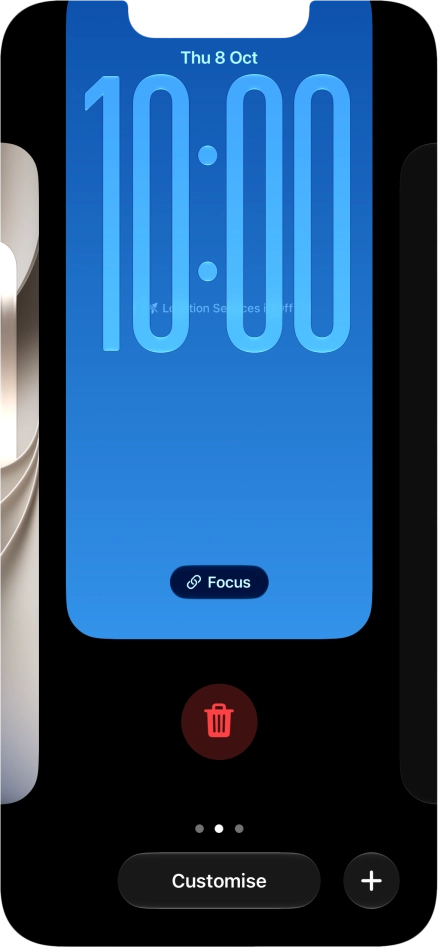Press the delete icon.