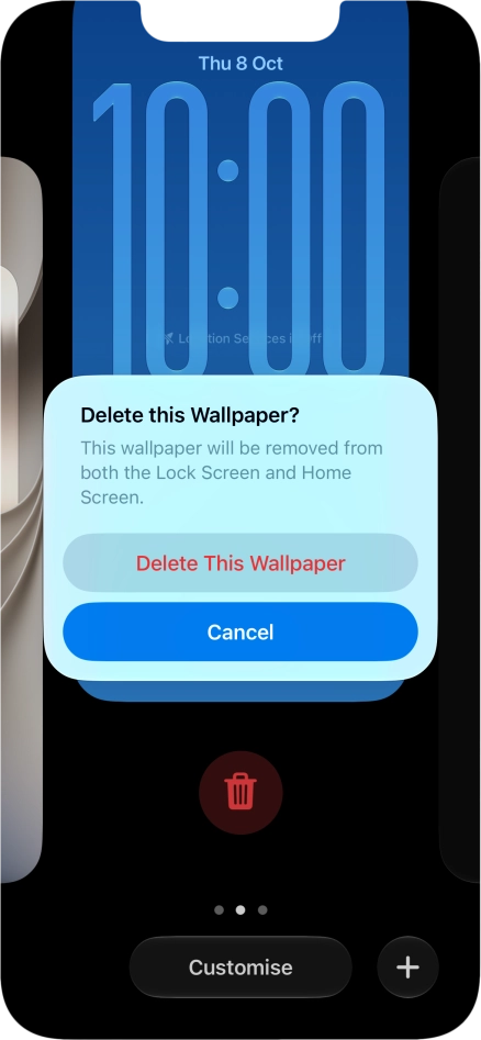Press Delete This Wallpaper.