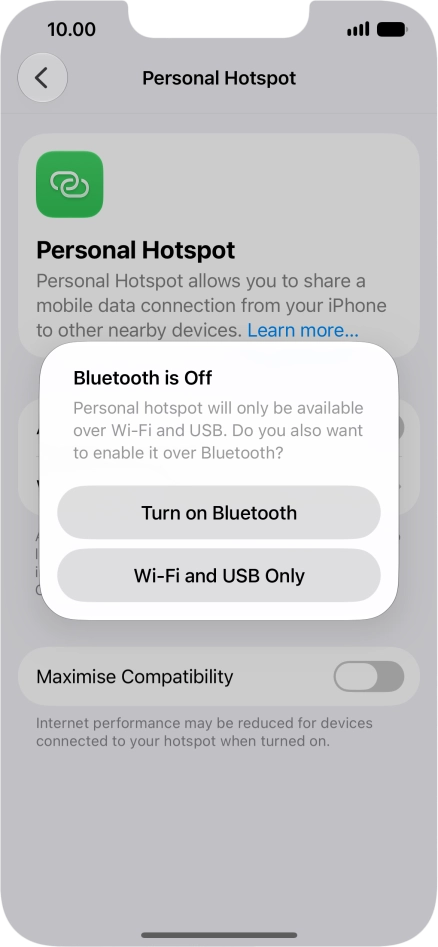 If Wi-Fi is turned on, press Wi-Fi and USB Only. If Wi-Fi is turned on, press Wi-Fi and USB Only.