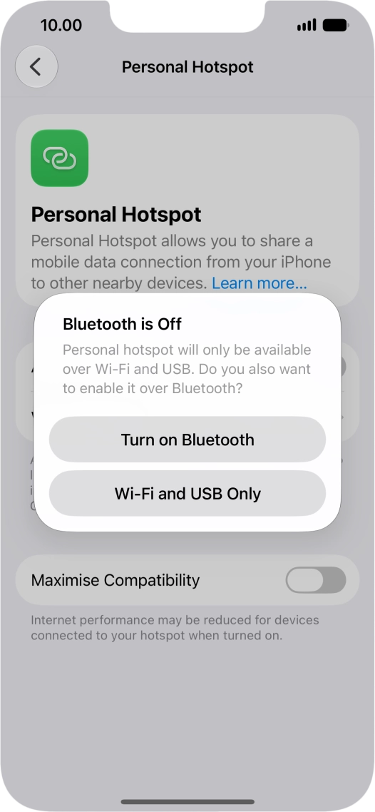 If Wi-Fi is turned on, press Wi-Fi and USB Only. If Wi-Fi is turned on, press Wi-Fi and USB Only.