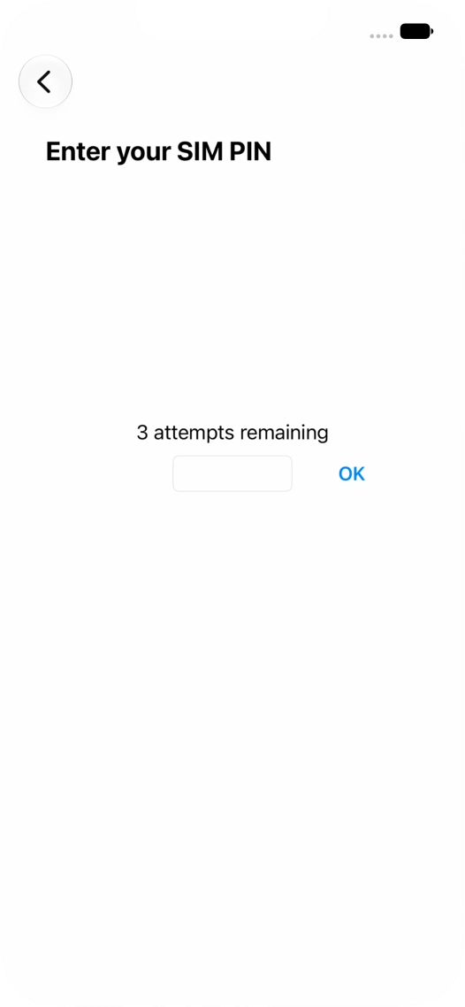 If your SIM is locked, key in your PIN and press OK. The default PIN is 1111.