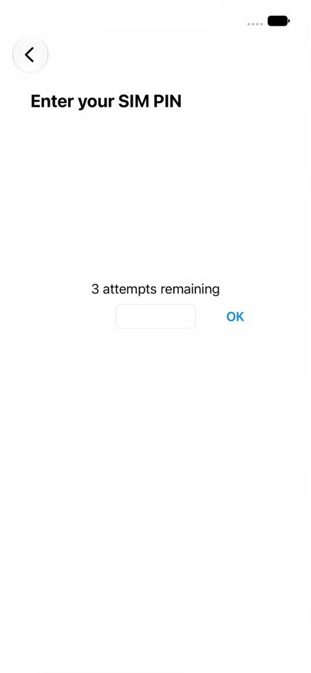 If your SIM is locked, key in your PIN and press OK. The default PIN is 1111.