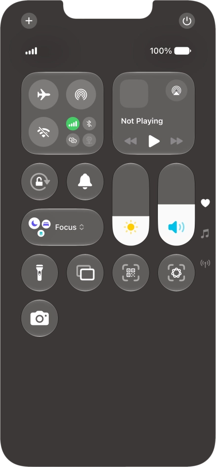 Press the sound mode icon to turn silent mode on or off.
