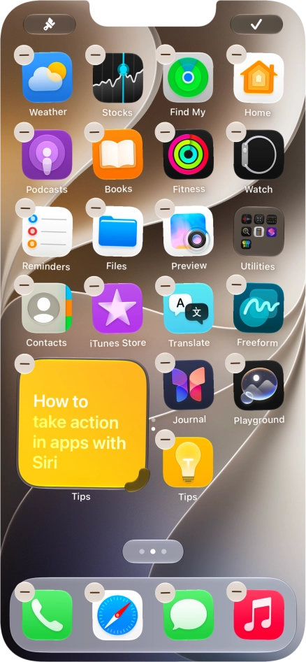 Press the confirm icon.