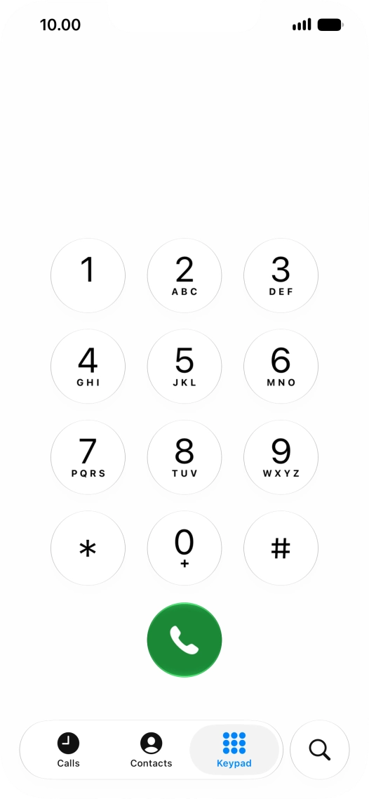 Key in ##002# and press the call icon.
