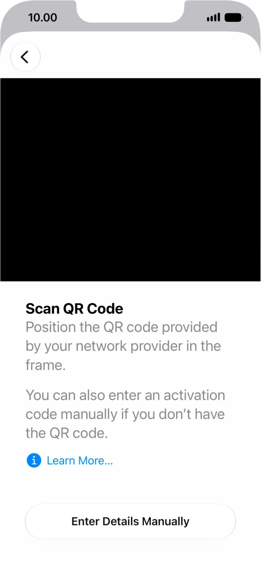 Place the QR code you've received inside the phone camera frame to scan the code.
