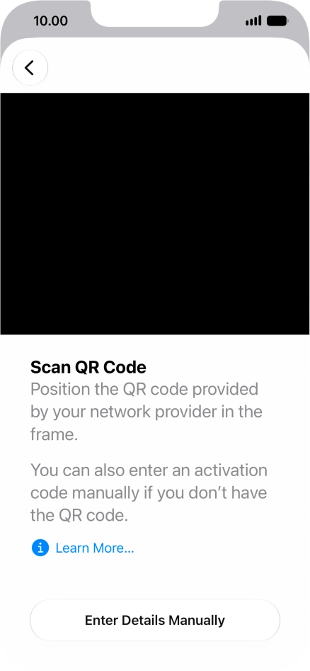 Place the QR code you've received inside the phone camera frame to scan the code.