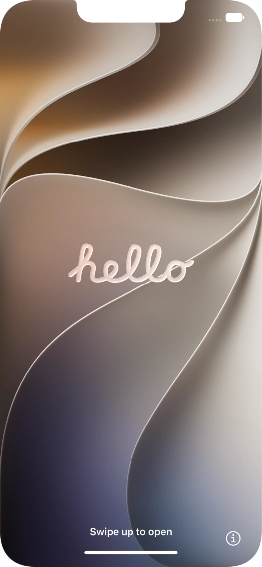 Slide your finger upwards starting from the bottom of the screen.