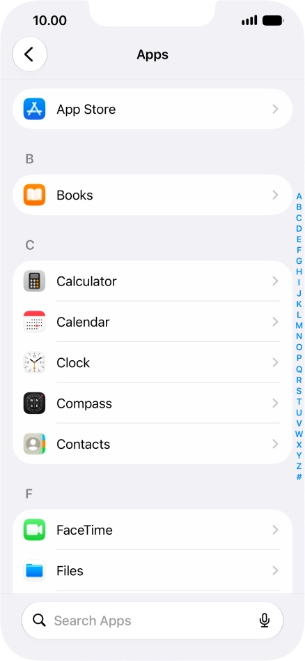 Press App Store.